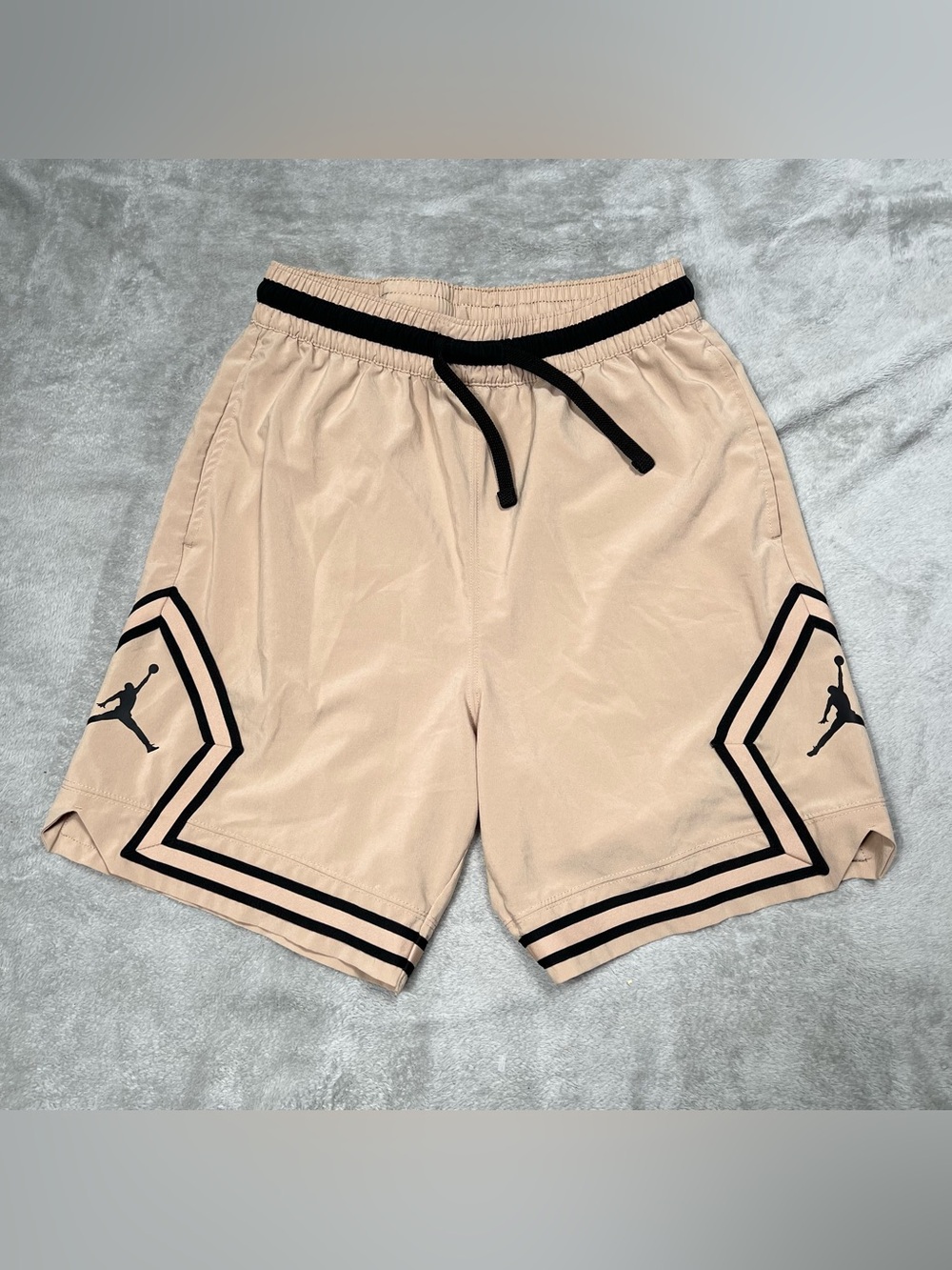 Air Jordan Diamond Woven Shorts Mens S Beige Dri-Fit Athletic Stretch FB7580-244